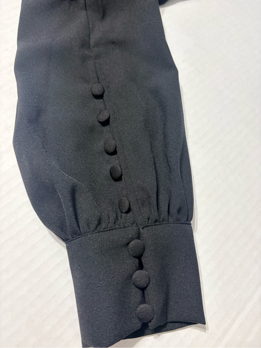 Eloquii Classic Black Empire Waist Long-Sleeve Midi Dress Button Cuff Detail 18 - Picture 11 of 16